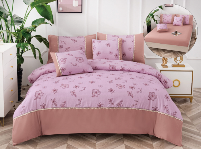 Lenjerie Din Finet Cu Elastic - Roz Cu Floricele [1]