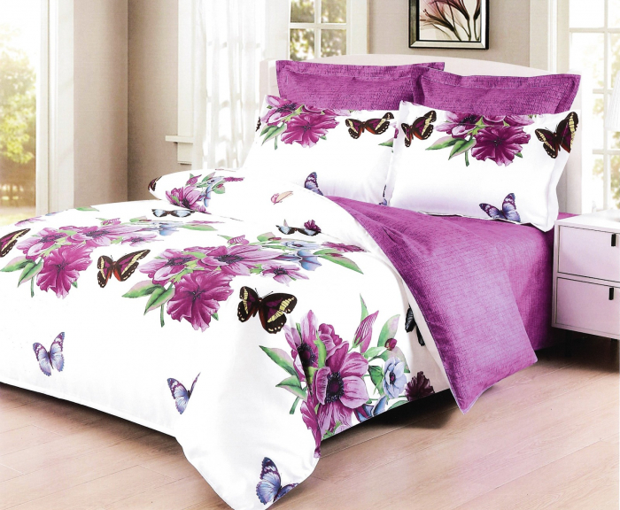 Lenjerie Din Finet - Floricele Roz Si Fluturasi [1]