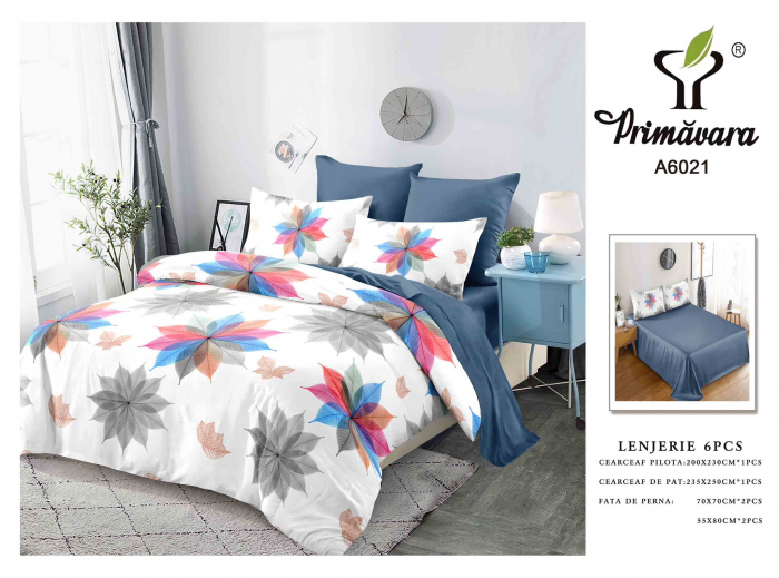 Lenjerie Din Finet - Frunze Multicolor [1]