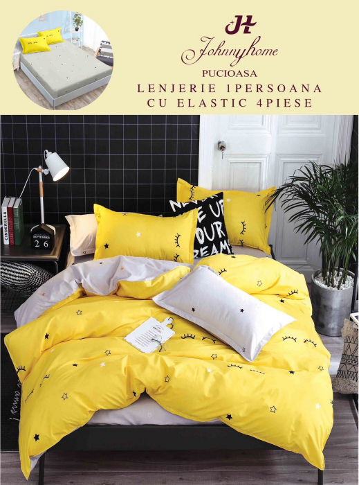Lenjerie Din Finet Satinat 1 Persoana Cu Elastic - Genute [1]