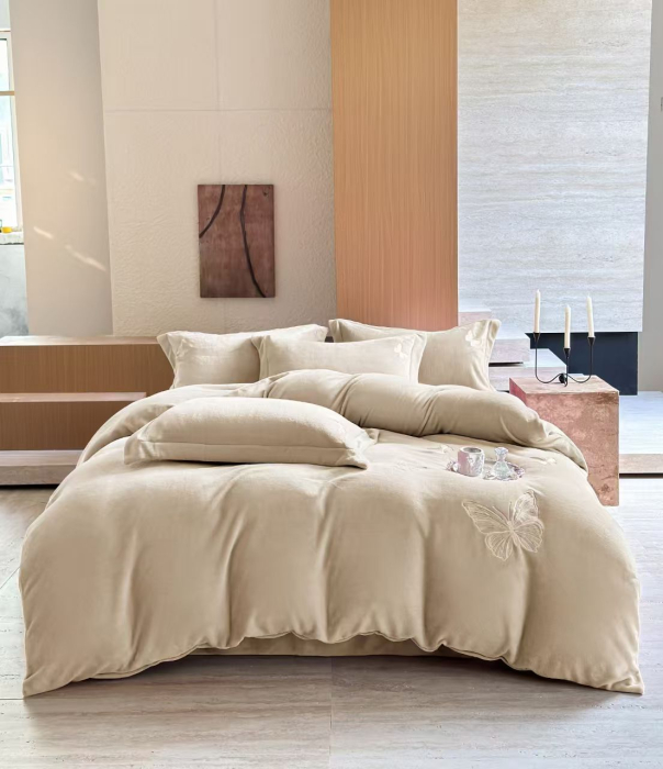 Lenjerii Cocolino UNI Cu Broderie Fluture - Bej [1]