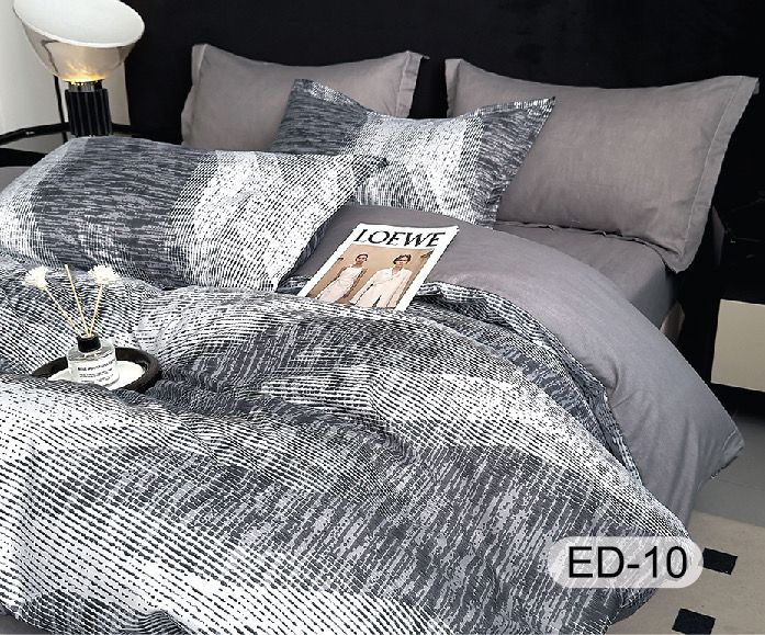 Lenjerii De Pat Din Bumbac Fin Superior Cu Elastic - Abstract Monocrom [1]