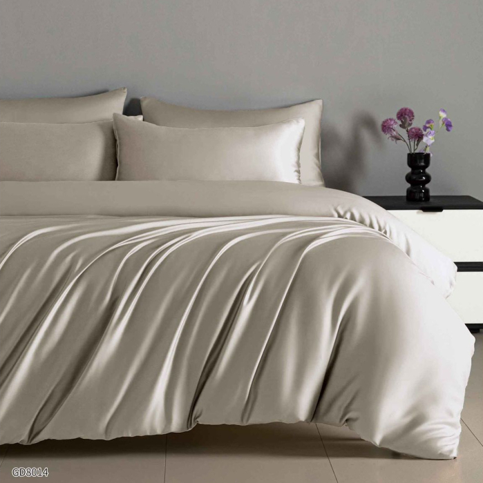 Lenjerii De Pat Din Satin Premium Cu Elastic - Grej [1]