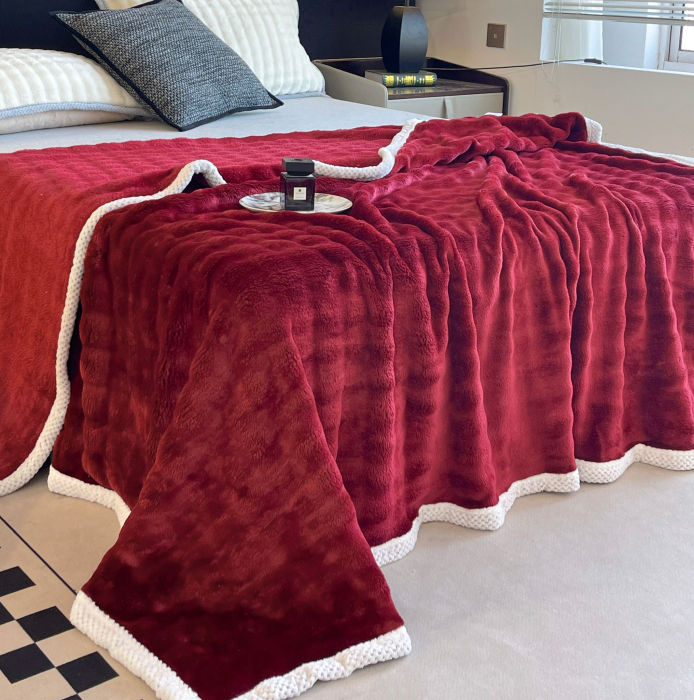 Patura Cocolino Cu Bordura Alba - Rosu Zmeura [4]