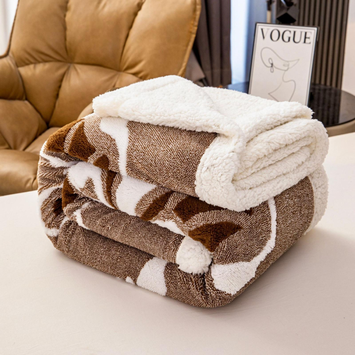 Patura Cocolino Blanita Alba Cu Imprimeu Fluturi 3D - Maro [4]