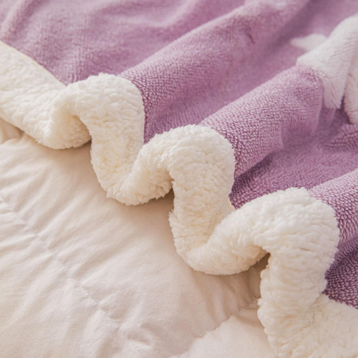 Patura Cocolino Blanita Alba Cu Imprimeu Fluturi 3D - Mov [3]