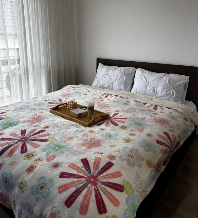 Patura Cocolino Cu Blanita - Floricele Colorate [4]