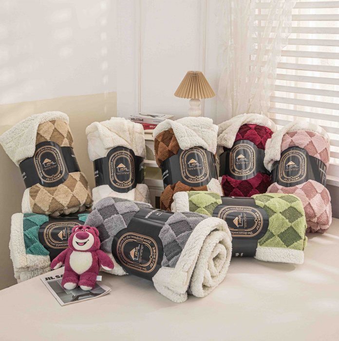 Patura Cocolino Cu Blanita Rabbit Carouri - Gri [8]