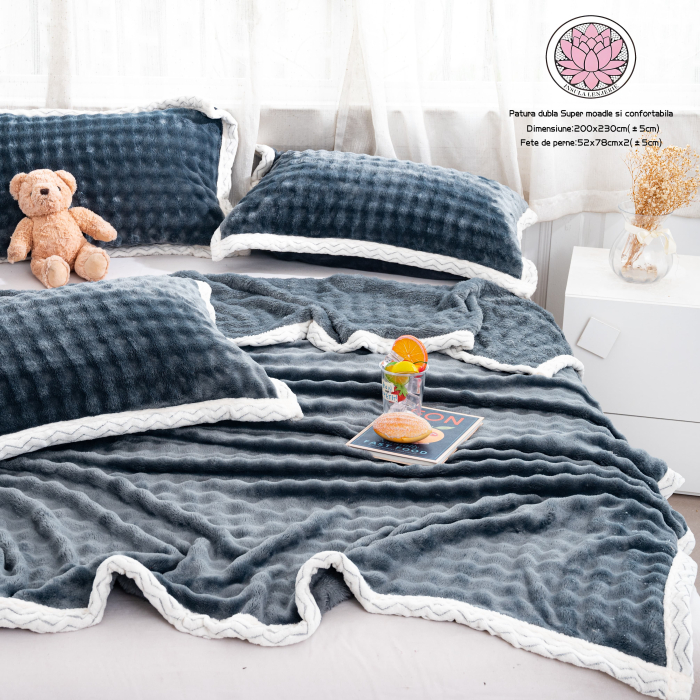 Patura Cocolino Dubla + 2 Fete De Perna - Gri [1]