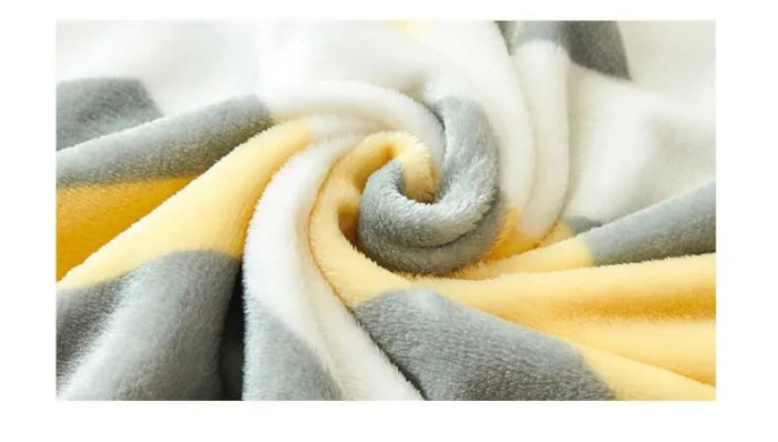 Patura Cocolino Grosime Medie 200x230cm - Abstract Cu Gri, Mustar Si Alb [6]