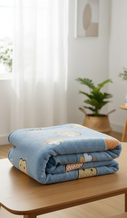 Patura Cocolino Grosime Medie 200x230cm - Albastru Cu Ursuleti [2]