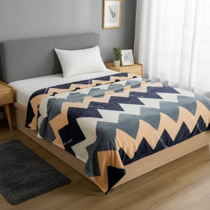 Patura Cocolino Grosime Medie 200x230cm - Dungi Zig Zag [3]