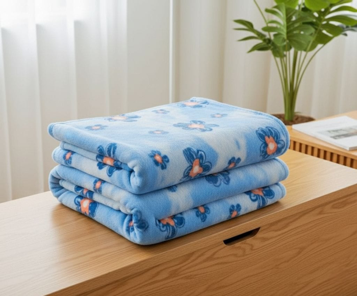 Patura Cocolino Grosime Medie 200x230cm - Flori In Gradina Albastra [3]