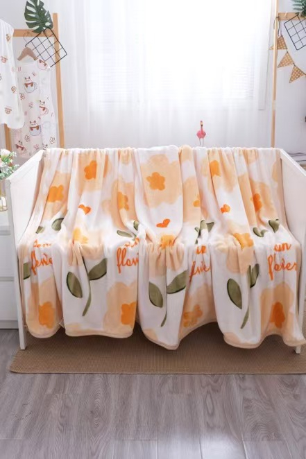 Patura Cocolino Grosime Medie 200x230cm - Flori Portocalii [4]