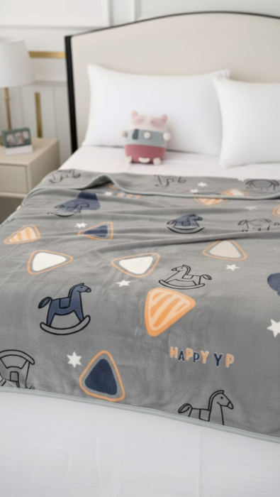 Patura Cocolino Grosime Medie 200x230cm - Gri Cu Jucarii [4]