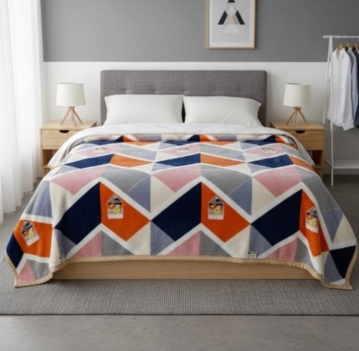 Patura Cocolino Grosime Medie 200x230cm - Multicolora Cu Model Abstract [3]