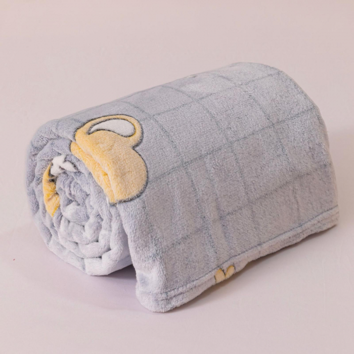 Patura Cocolino Pufoasa 200x230cm - Cenusiu Cu Albinute [3]