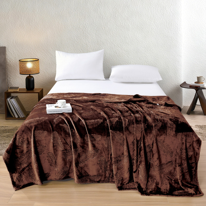 Patura Grosime Medie Pene Gofrate 200x230cm - Maro [1]