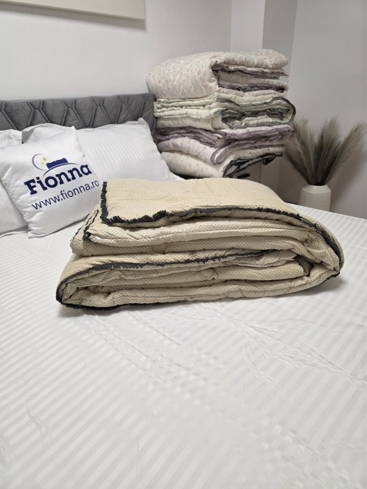 Pilota cu Banda Decorativa 200x230cm - Rose cu Franjuri [2]