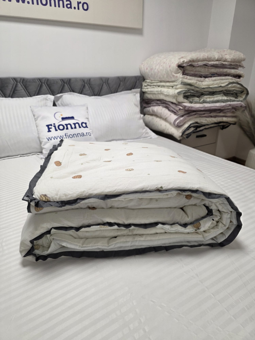 Pilota cu Banda Decorativa 200x230cm - Dovleci de Toamna [2]