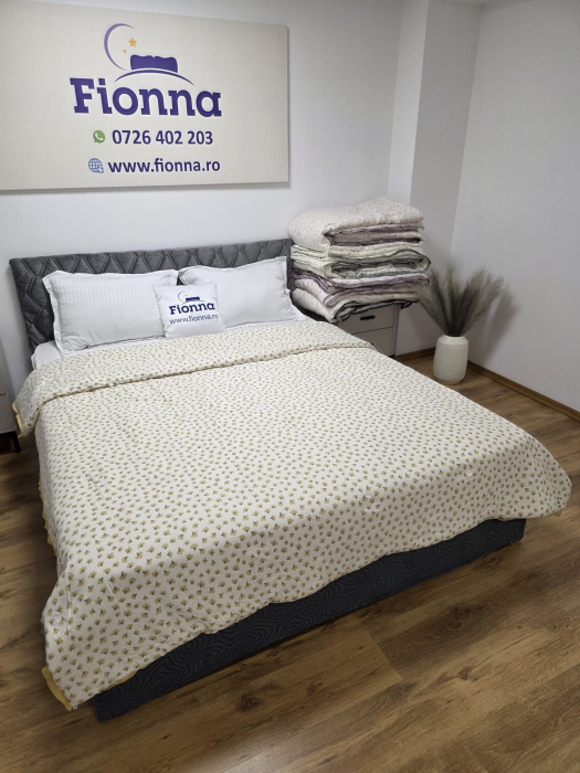 Pilota cu Banda Decorativa 200x230cm - Flori Mustar [3]