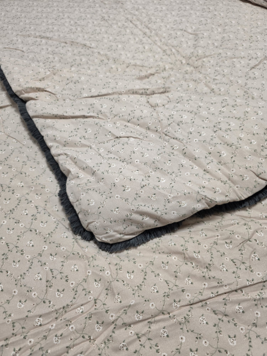 Pilota cu Banda Decorativa 200x230cm - Rose cu Franjuri [2]