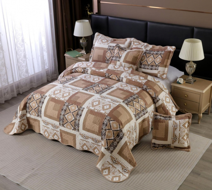 Set Cuvertura 5 Piese - Carouri Maro [1]
