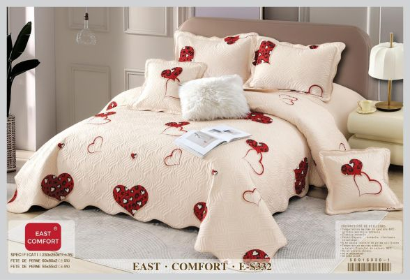 Set Cuvertura 5 Piese - Crem Cu Inimioare [1]