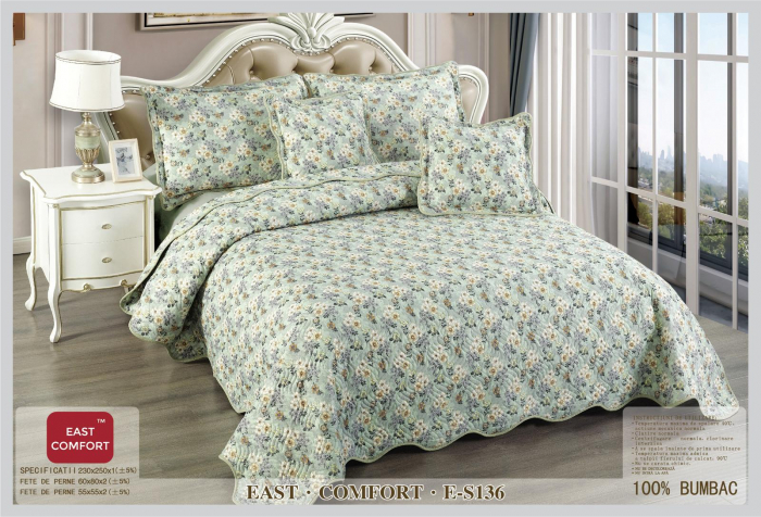 Set Cuvertura 5 Piese - Mint Miniflowers [1]