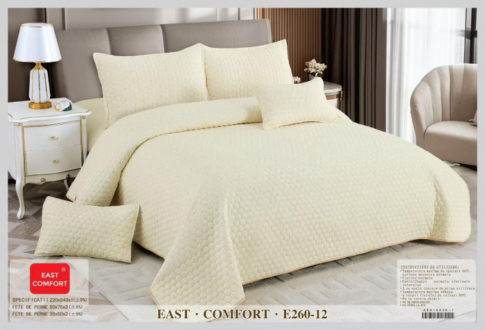 Set Cuvertura Bumbac + In - Crem [1]