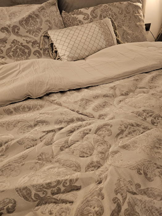Set LUXURY Jacquard 7 Piese - Bej [6]