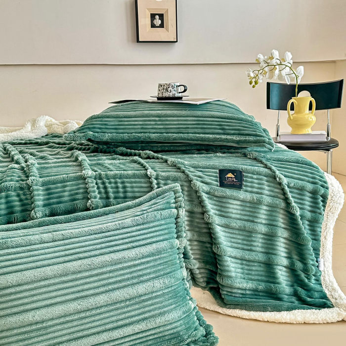 Set Patura Cocolino Cu Blanita si Fete De Perna - Turcoaz [3]