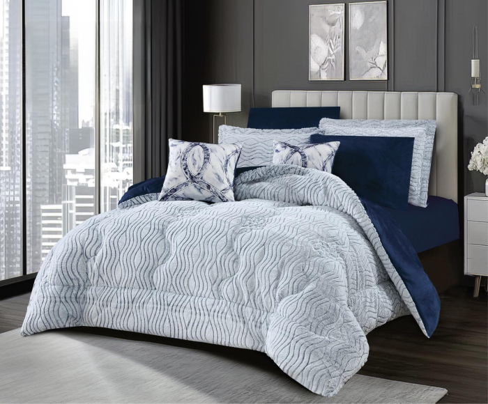 Set Pilota Cu 2 Fete Cu Blanita RABBIT - Iepure Bleumarin [1]