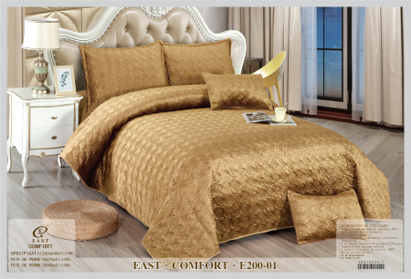 CUVERTURI - Set Cuvertura Din Catifea 5 Piese - Gold