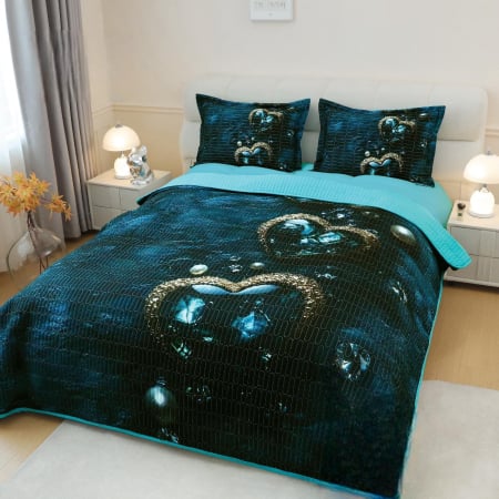 Cuvertura 3 Piese 5D - Inima Din Piatra Pretioasa CUVERTURI - Cuvertura 3 Piese 5D - Inima Din Piatra Pretioasa