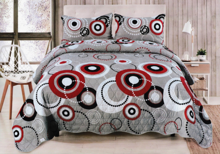 CUVERTURI - Cuvertura Bumbac Satinat Matlasat - Cercuri