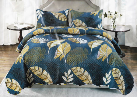 CUVERTURI - Cuvertura Bumbac Satinat Matlasat - Frunze Jungla