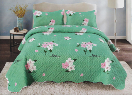 Cuverturi 3 Piese - Cuvertura Bumbac Satinat Matlasat - Love