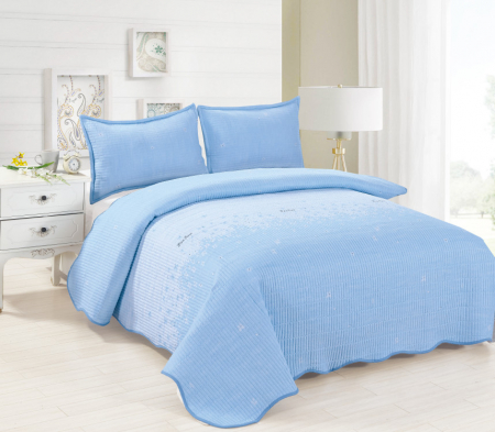 Cuvertura Cu 3 Piese - Bleu Floral [0]