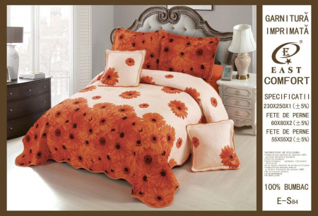 CUVERTURI - Cuvertura Cu 5 Piese - Fundite - Orange Flowers