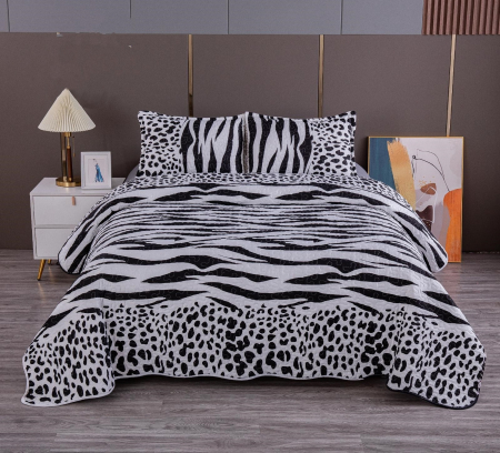 Cuvertura Din Bumbac Matlasat Cu 2 Fete - Animal Print [0]