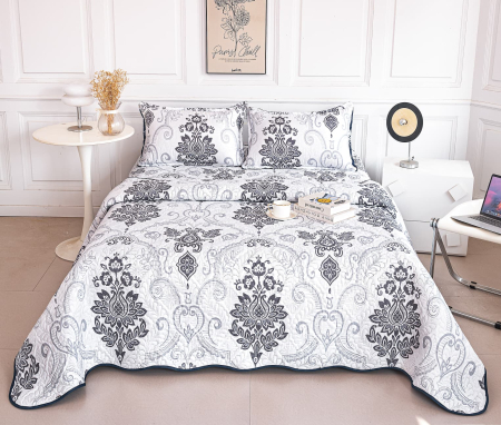 CUVERTURI - Cuvertura Din Bumbac Matlasat Cu Doua Fete - Alb Royal