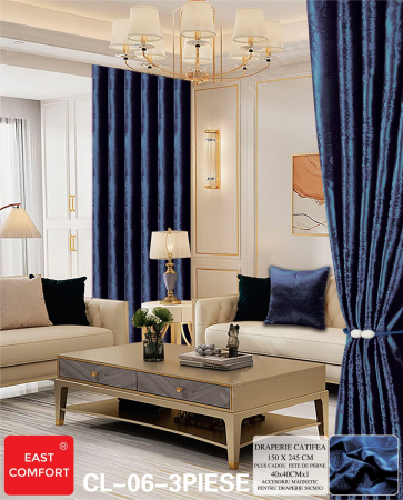 DRAPERII - Draperie Catifea Luxury - Albastru Royal