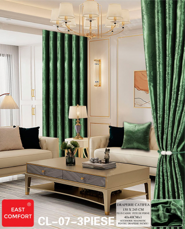 DRAPERII - Draperie Catifea Luxury - Verde Royal