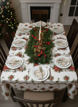 Fata De Masa Pentru Craciun 150x220cm - Aranjament [1]