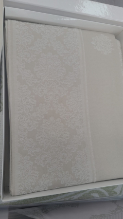 FETE DE MASA - Fata De Masa Polycotton 160x320cm - Bej Bordura