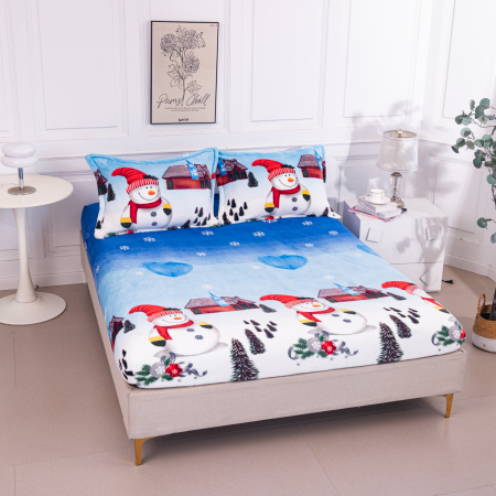HUSE DE PAT CU ELASTIC - Husa Cocolino Model Craciun - Om De Zapada