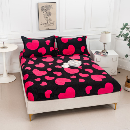 Huse De Pat Cocolino - Husa Cocolino - Neagra Cu Inimioare