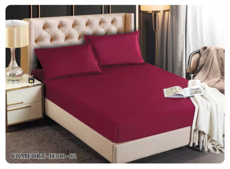HUSE DE PAT CU ELASTIC - Husa Cu Elastic Din Jersey Reiat 180x200cm - Bordo