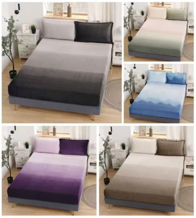 Husa cu Elastic si Fete de Perna Cocolino 180x200cm - Albastru Degrade [1]